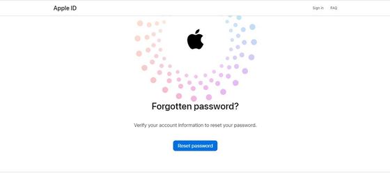苹果官网 iforgot 忘记密码页面